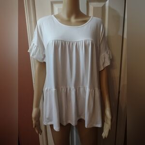 Ninexis women's size large white blouse shirt top